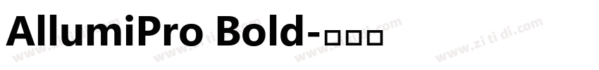 AllumiPro Bold字体转换